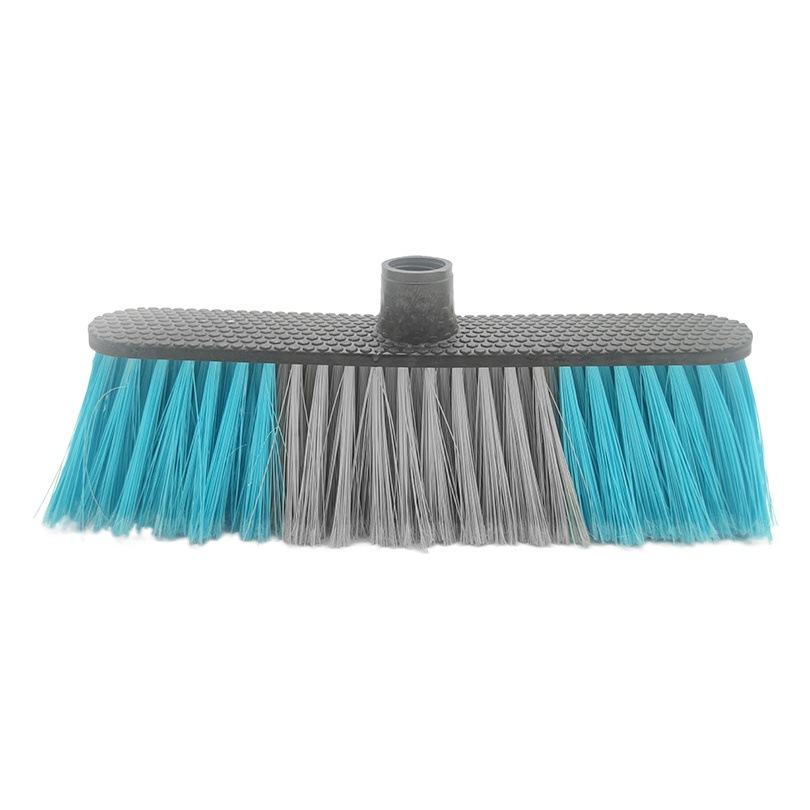Foshan factory plastic broom head wholesale one-piece bristle broom home yard School student sweeping broom
