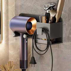 Dyson hair dryer bracket without drilling bathroom shelf holder, toilet hair dryer stand, wall hairdryer hanger