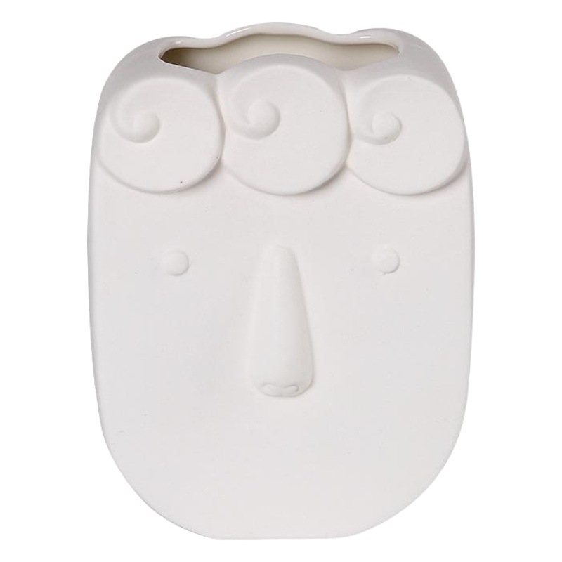 Nordic ins creativo simple cara de cerámica florero sala de estar decoración de flores secas arreglo de flores decoración del hogar pequeños adornos