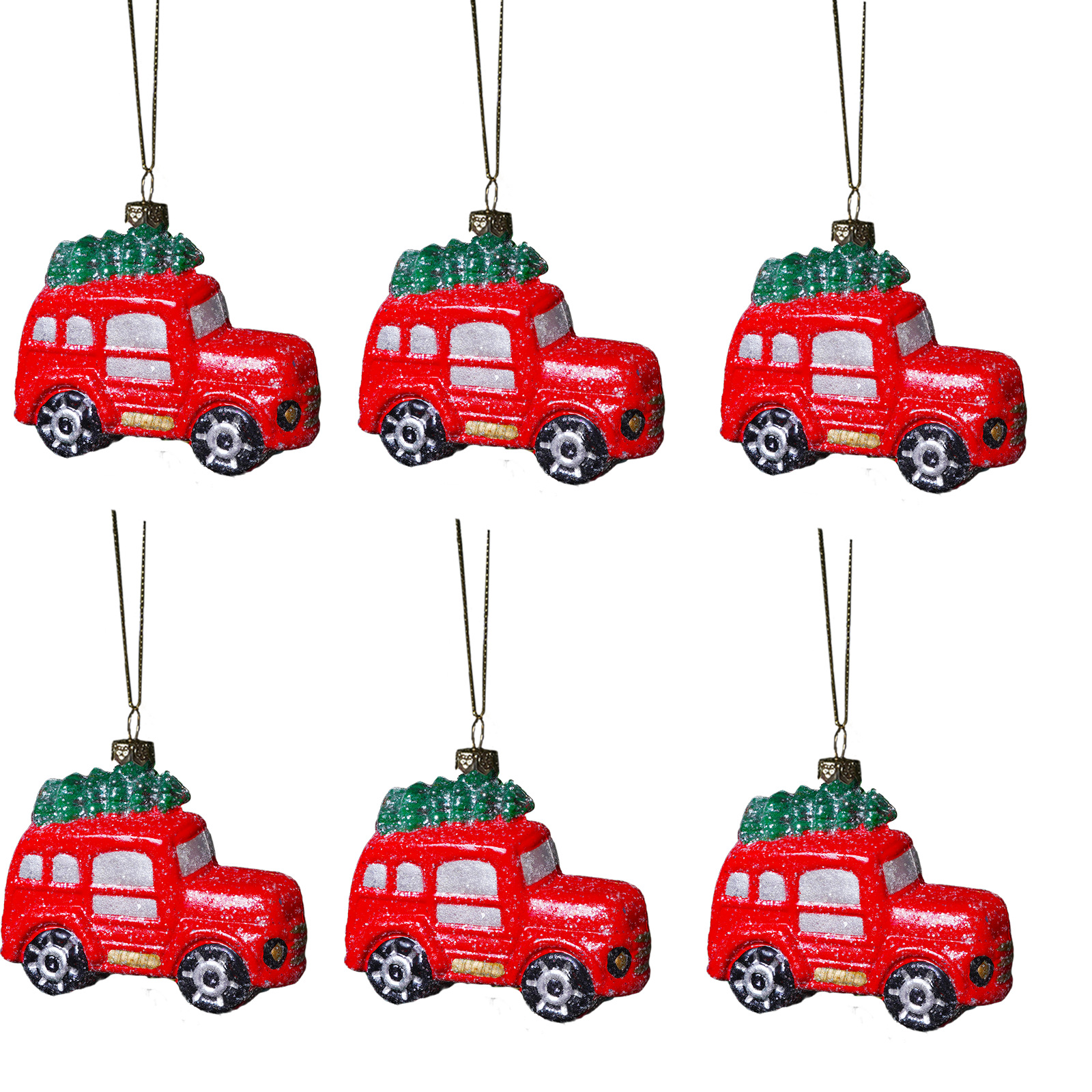 Colgante de Navidad transfronterizo decoración navideña coche avión decoración de plástico regalo para niños 6 pack