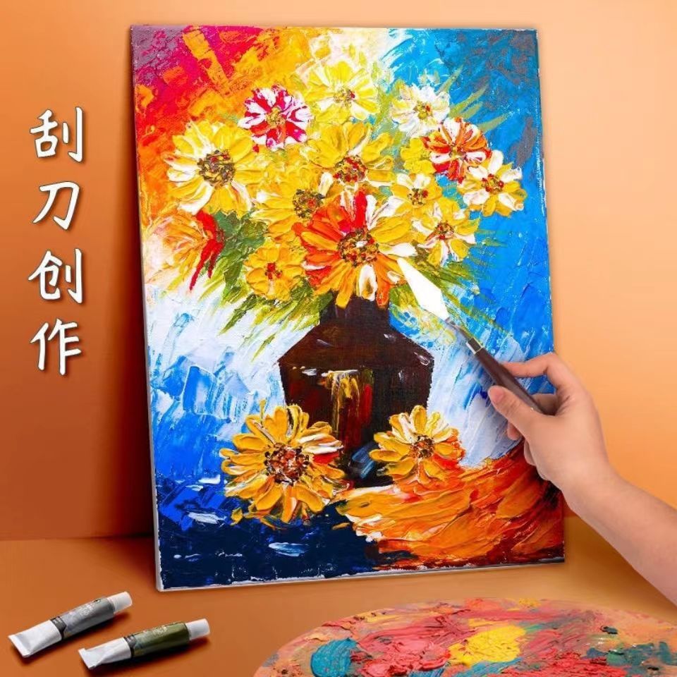 Pintura al óleo de plástico raspador pintura paleta cuchillo arte acrílico gouache pintura raspador