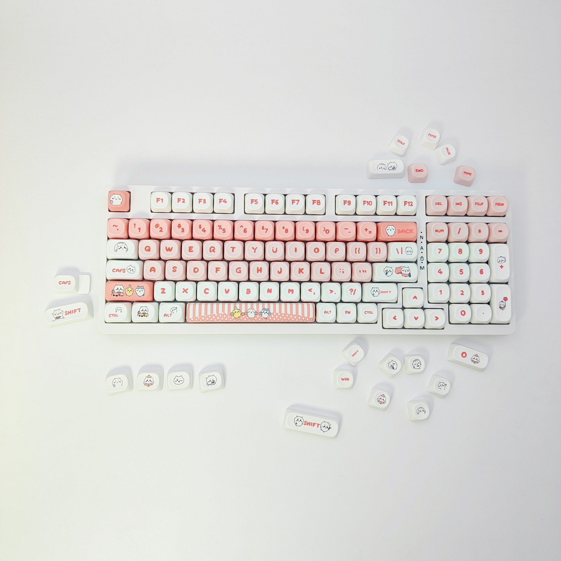 MOA keycap cartoon thermal sublimation PBT material without oiling personality cute mechanical keyboard keycap Jiyika