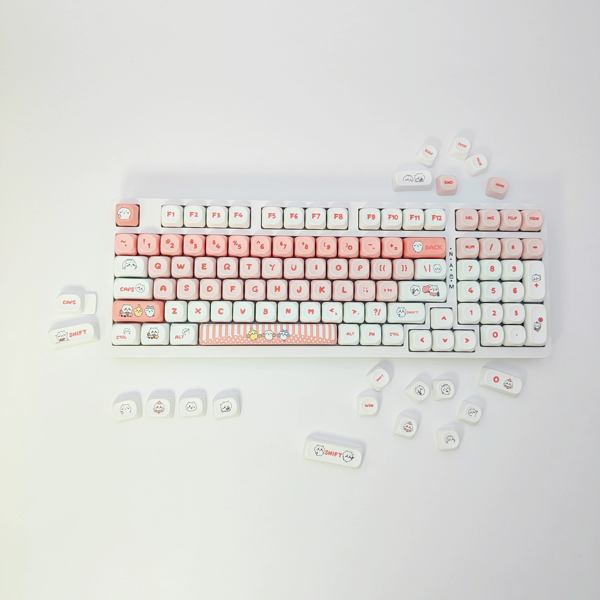 MOA keycap cartoon thermal sublimation PBT material without oiling personality cute mechanical keyboard keycap Jiyika