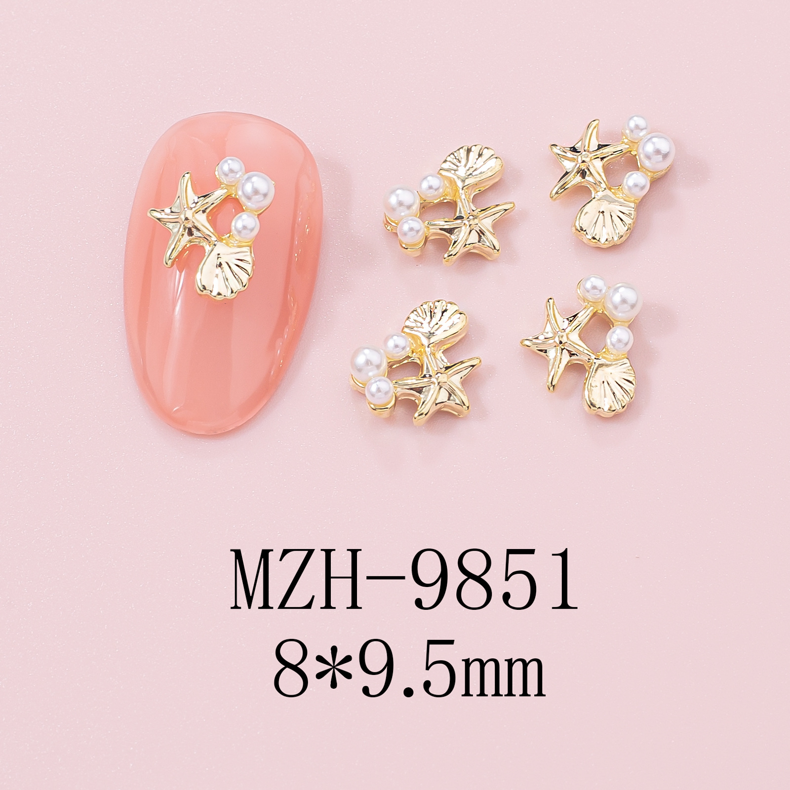 5g Weight Nail Decoration Accessories Nail Supplies 10 PCS/Package Quantity Alloy Material Star Pattern Cute Style Cute Star Alloy Nail Decoration Accessories 10 PCS/Package 1