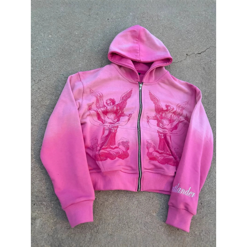 Urban Hip-Hop Gradient Print Hooded Sweatshirt Jacket - Stylish Oversized Pullover With 3D Design For Men & Women_viptrois.com