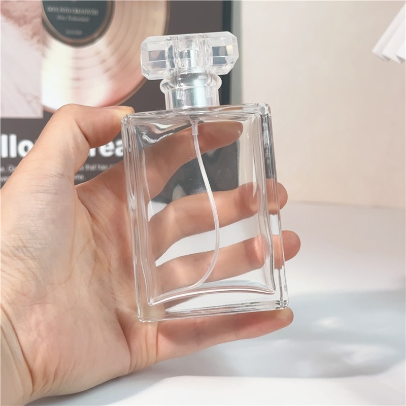 Botella de fragancia de alta calidad 30ml botella de spray de marca co 50ml botella de vidrio portátil 100ml botella vacía