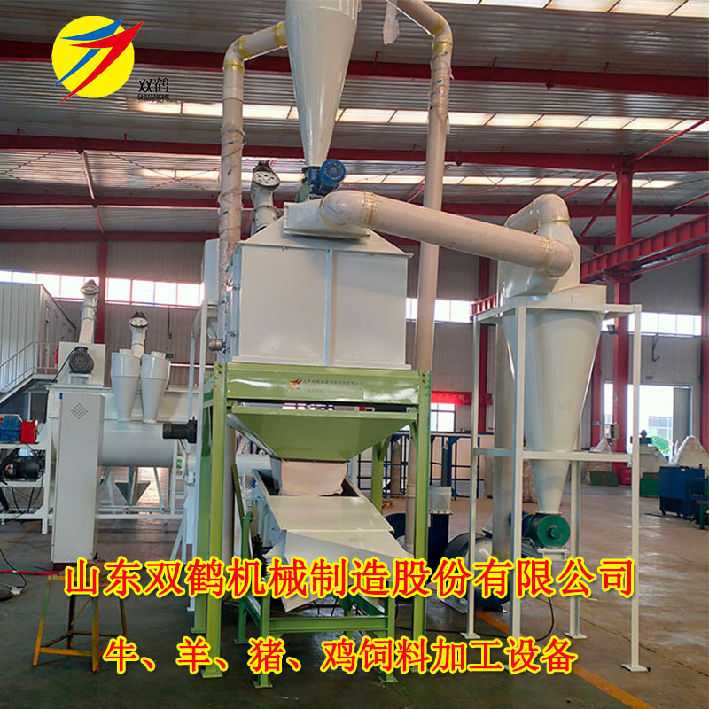 广东三黄鸡加工颗粒用饲料成套设备卧式环模饲料颗粒机生产线价格