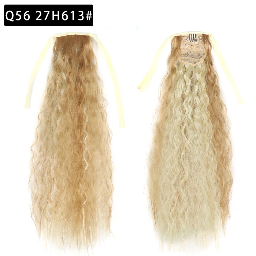 Peluca de cola de caballo de longitud media tiktok Red Seamless correa de maíz Cola de Caballo caliente multicolor fábrica al por mayor