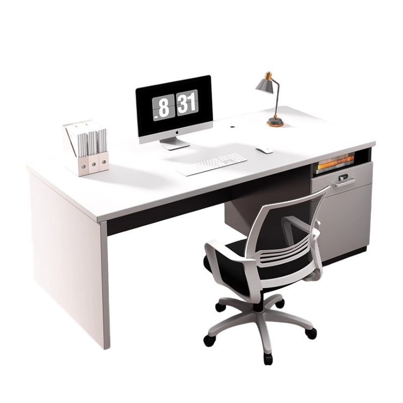 Mesa de oficina simple y moderna mesa de supervisor de personal mesa y silla combinación de mesa de computadora financiera individual mesa de escritorio