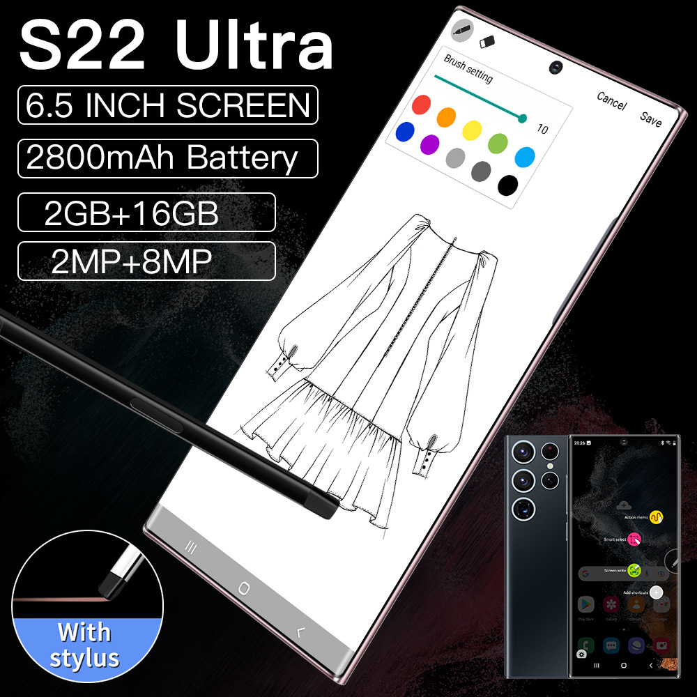 S22Ultra5G新款现货跨境3G安卓2+16智能手机厂家海外代发外贸手机