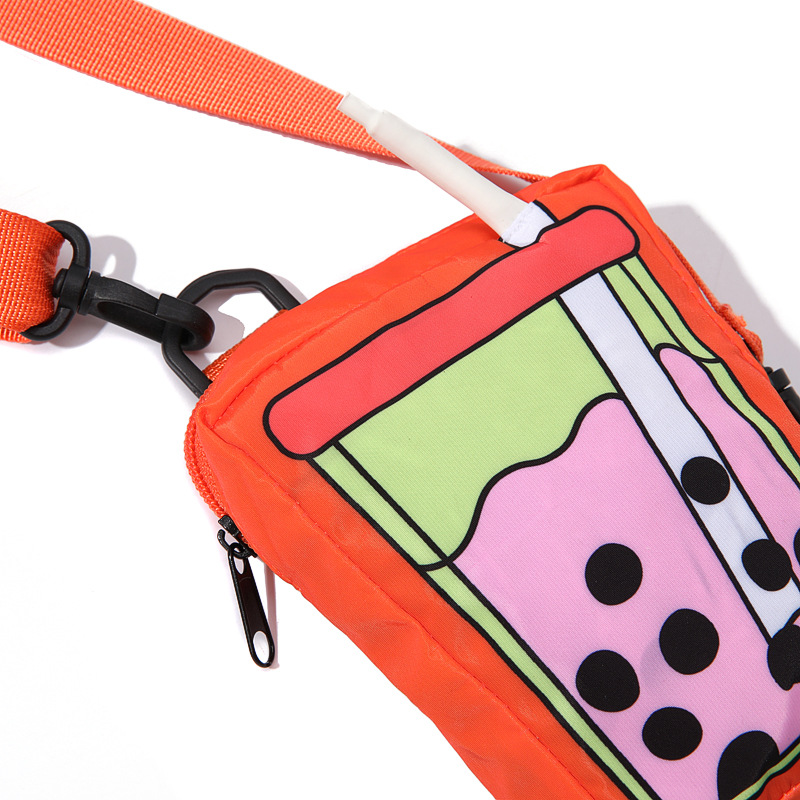 Casual, Holiday Occasion Women's Small Polyester Milk Tea Cute Zipper Coin Purse