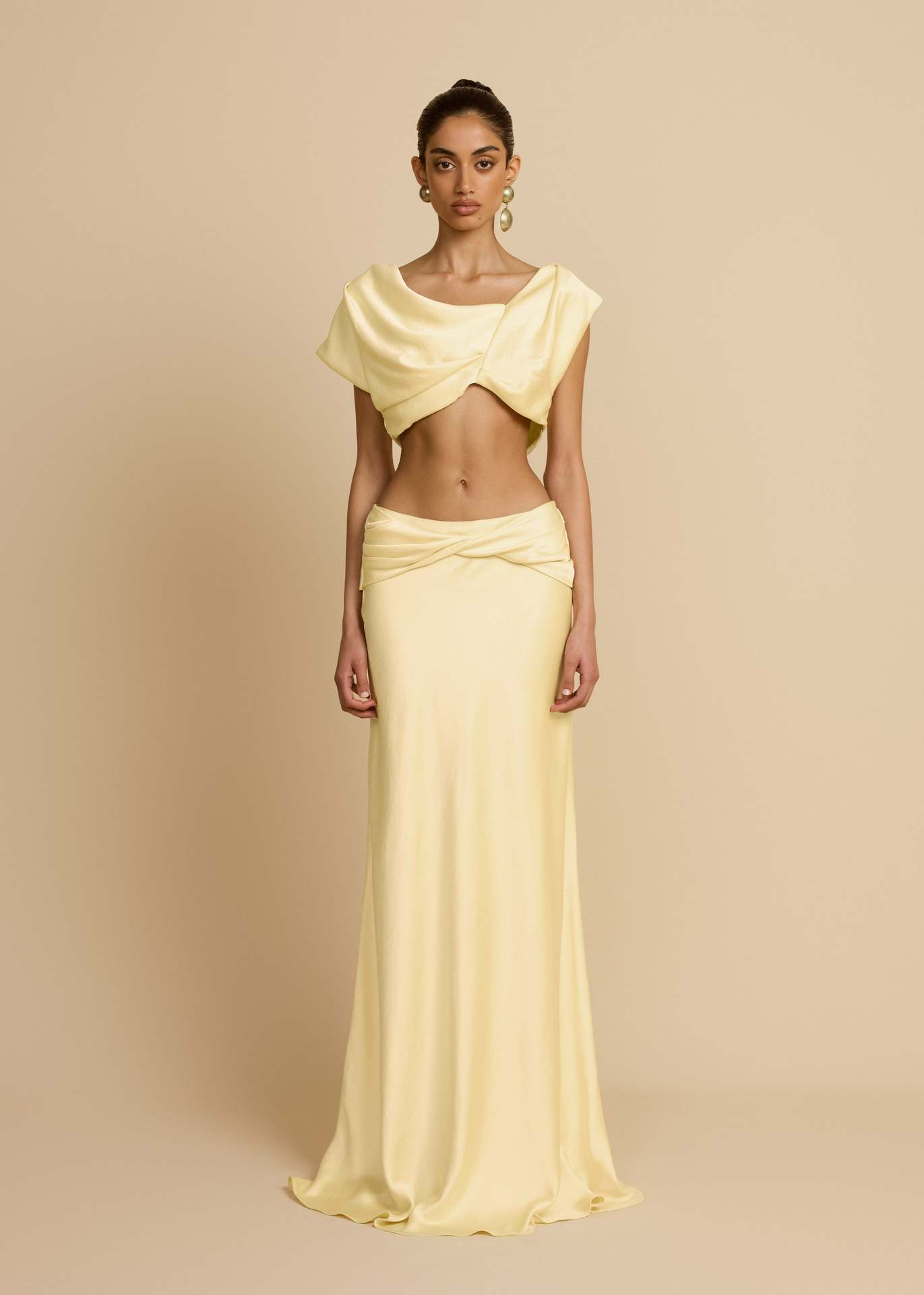 Sexy Geometric Panel Two-Piece Dress Set, Ruched Bustier Top With Asymmetrical Skirt For Women Fashion-Forward Two-Piece Set_ecoleips.com