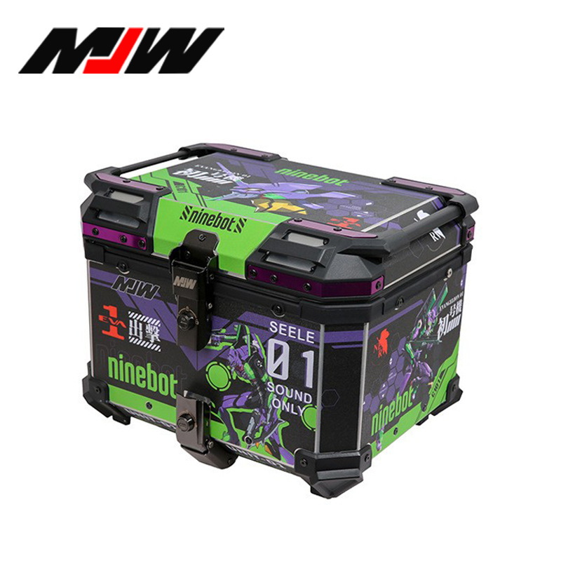 45L pegatinas de aluminio motocicleta dorada cajas de cola pedal anticolisión maverick maletero coche eléctrico grande maletero