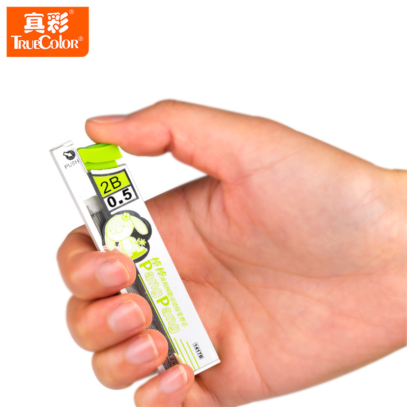 True color pencil refill for primary and secondary school students writing HB lead 0.5 not easy to break large capacity mechanical pencil refill