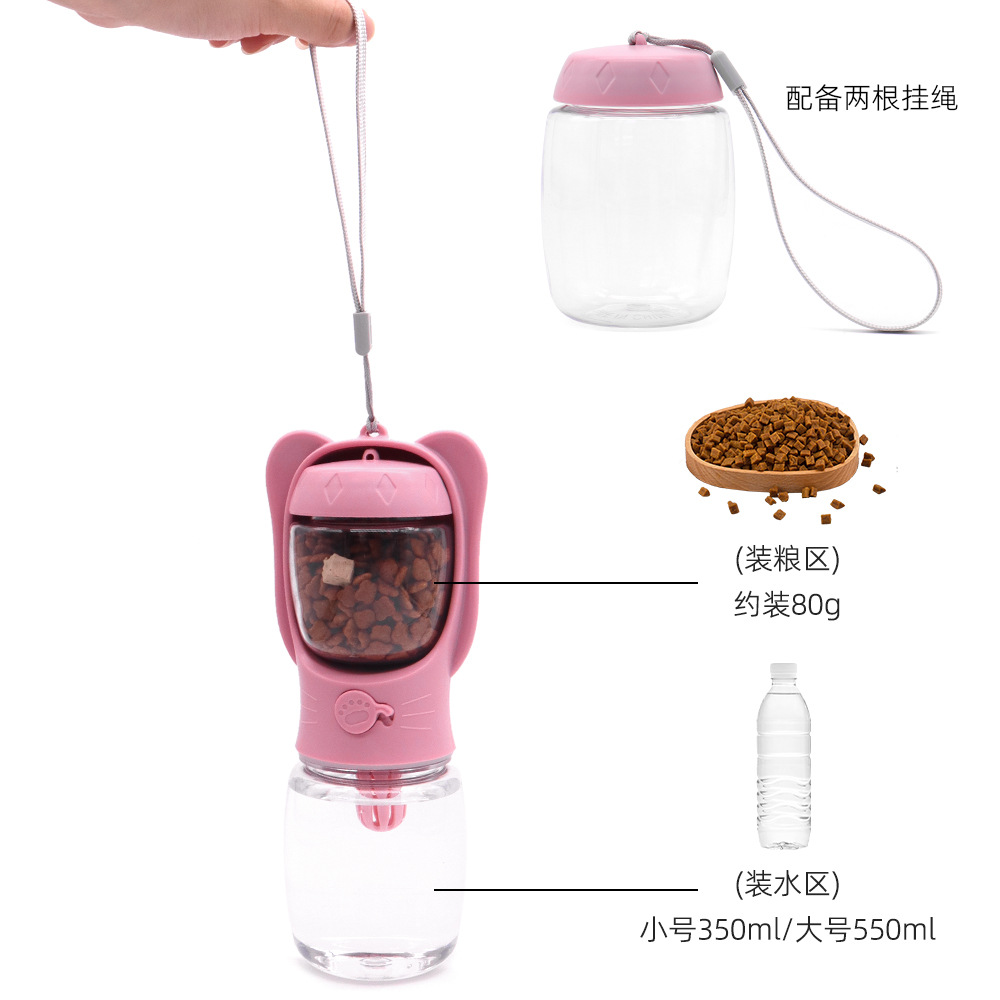 Taza de agua para perros, botella de agua para perros, taza para mascotas, taza de comida de agua portátil, bebedero, equipo de agua para perros y gatos al aire libre