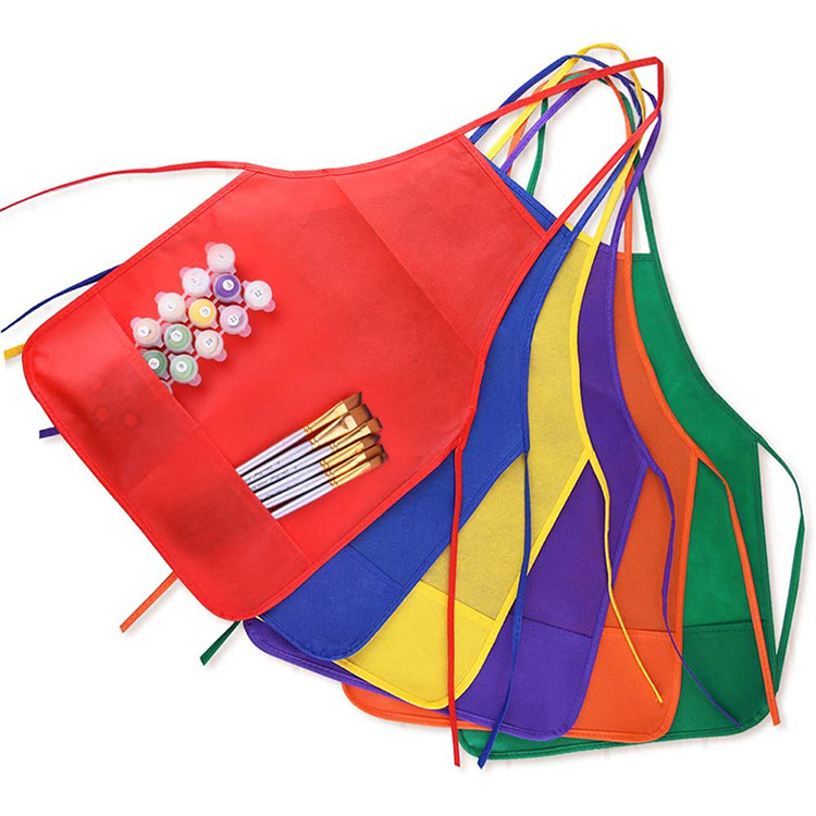children apron Child Painting clothes kindergarten Fine Arts disposable Non-woven fabric apron Can be printed logo