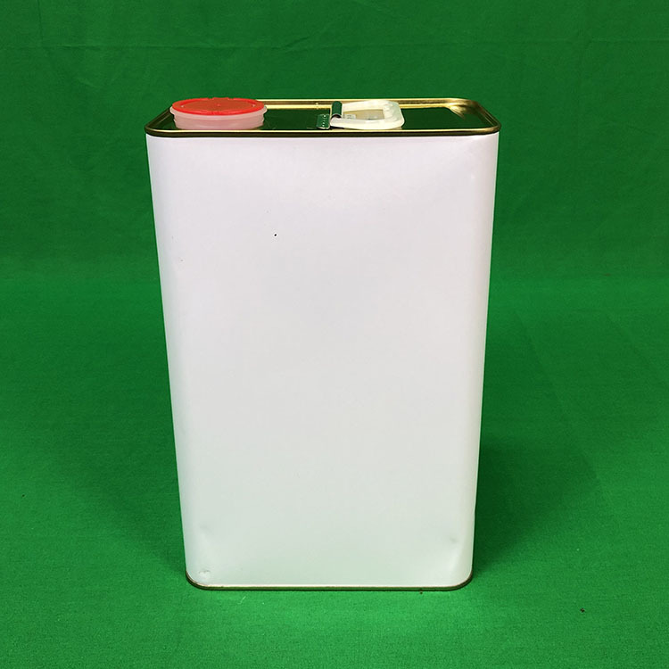 厂家供应4L马口铁涂白方罐 配机油嘴 白色提手