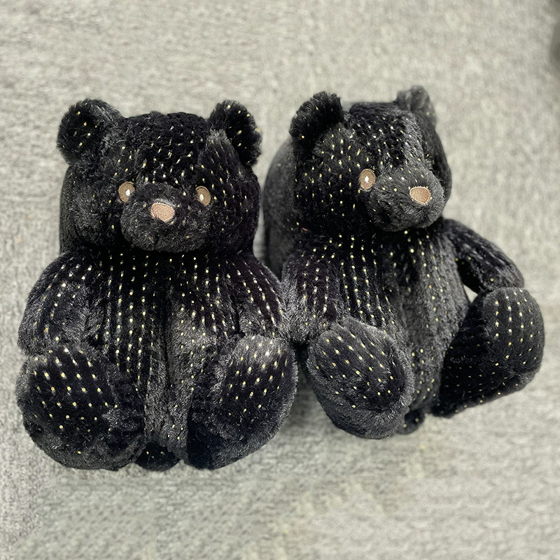 Спортивные тапочки Spot Teddy Bear Slippers, тапочка Медвежонок, пол Floor Plush Deep Cotton Warm Shoes