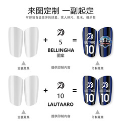 サッカーすねガード、パーソナライズされたカスタムプロスポーツ防具、サッカー競技ふくらはぎガード、パターン印刷番号