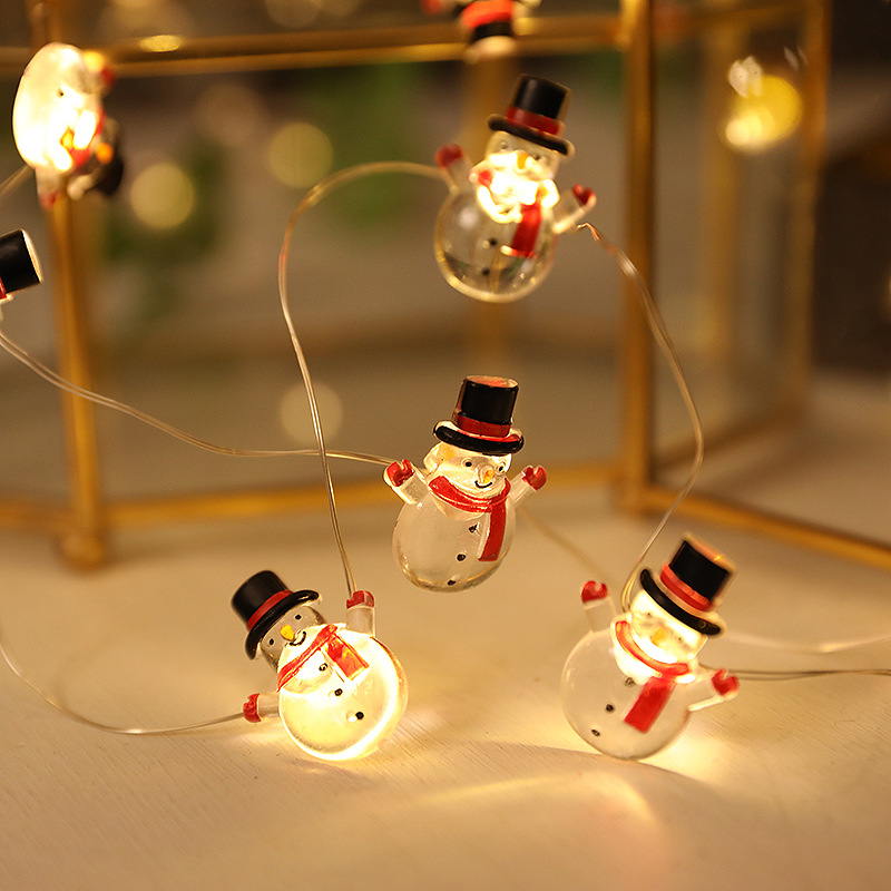 Transfronterizos dedicados a la cadena de luces de Navidad campana de Santa Claus LED cadena de luces decoración atmósfera fábrica de lámparas al por mayor