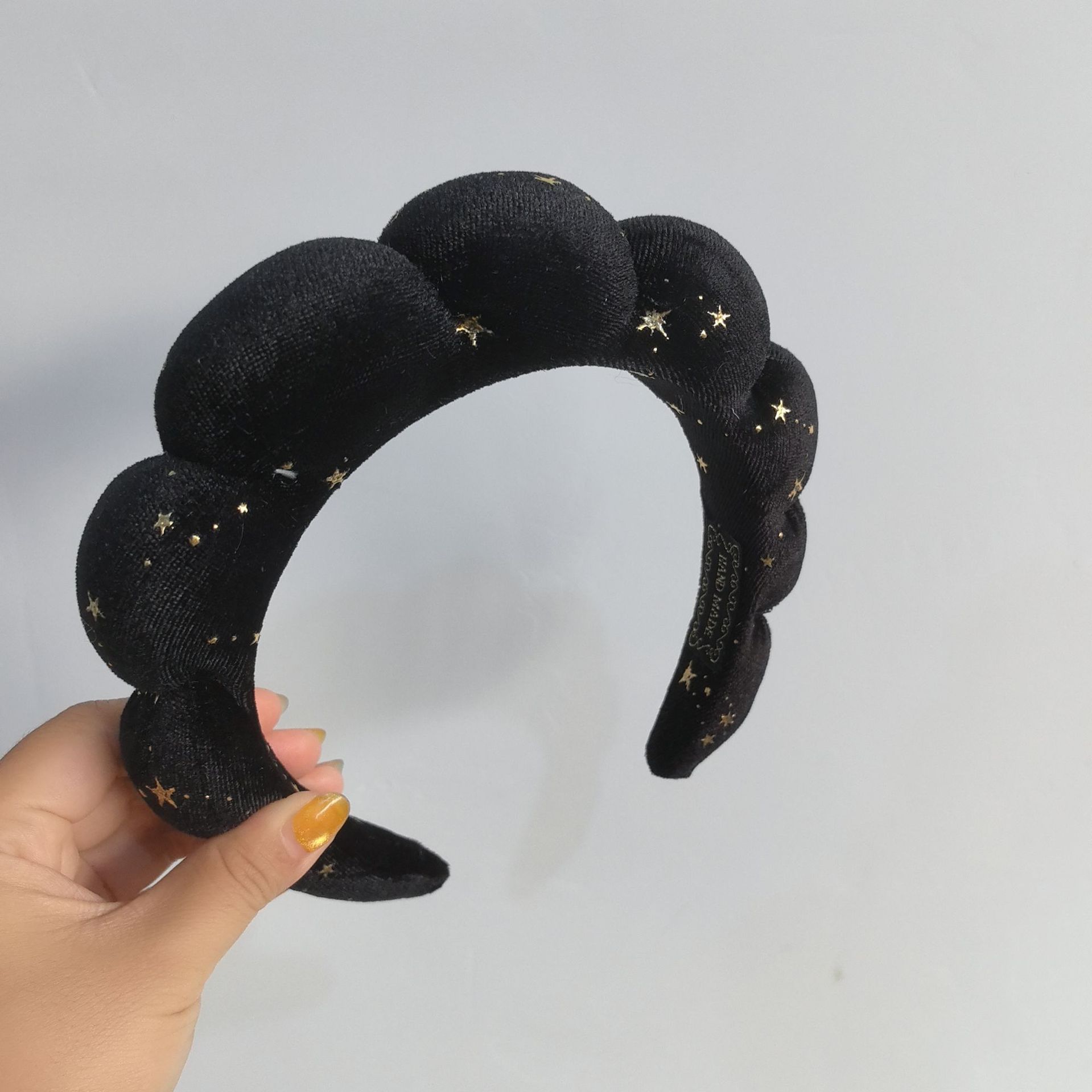 Diadema de Esponja tipo Nube de Tela para Lavado de Cara