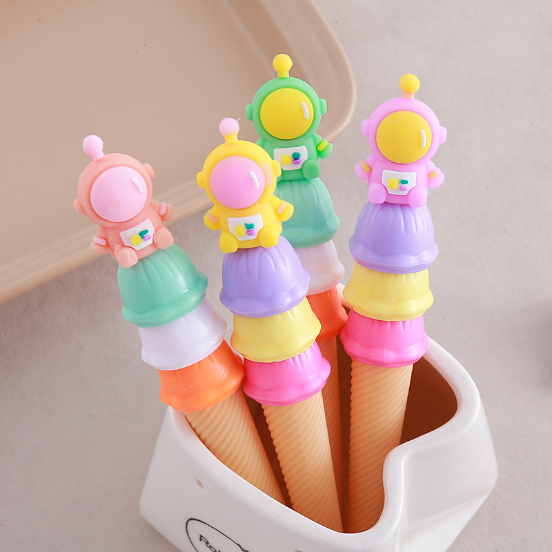 Astronauta creativo Haagen-Dazs bolígrafo de góner dibujos animados astronauta plástico a base de agua bolígrafo lindo estudiante papelería al por mayor