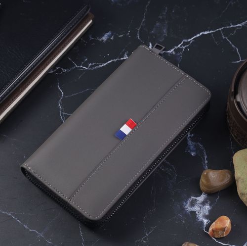 Vintage Rui Feng Long-Handle Tri-Fold Wallet for Men, Phone and Hand-Held, Multi-Card Slot Simple Handbag