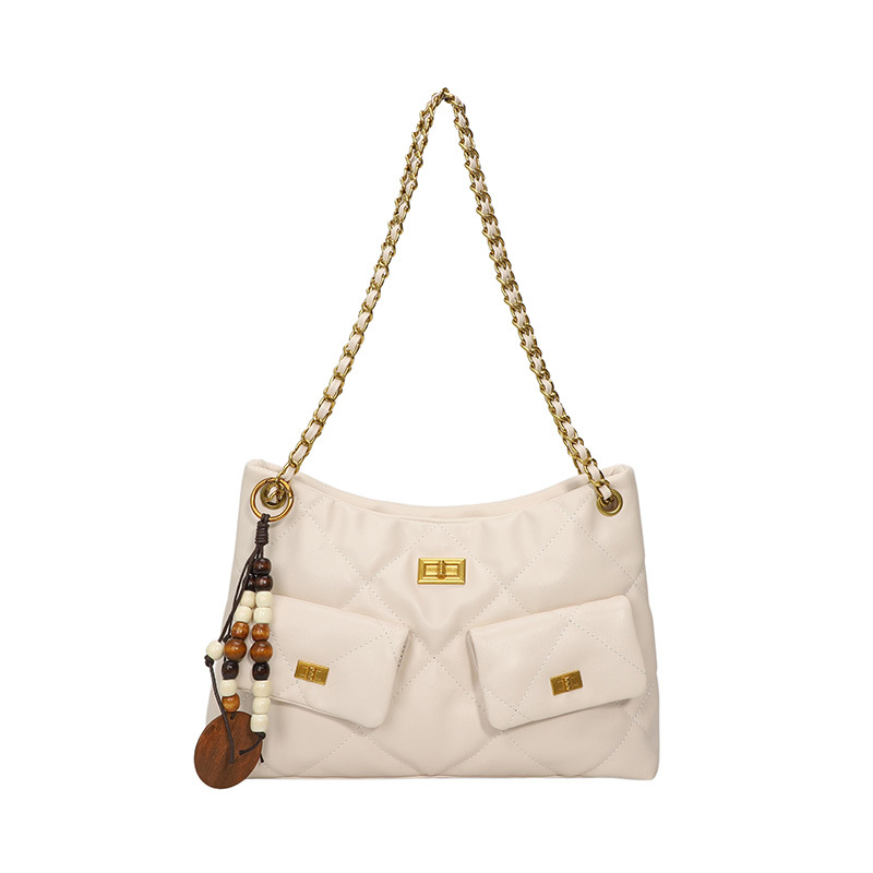 Vintage Chanel-ähnliche Achseltasche für Damen, neue modische gesteppte Hobo-Tasche mit Kette (2025), geräumige Schultertasche_voghion.com