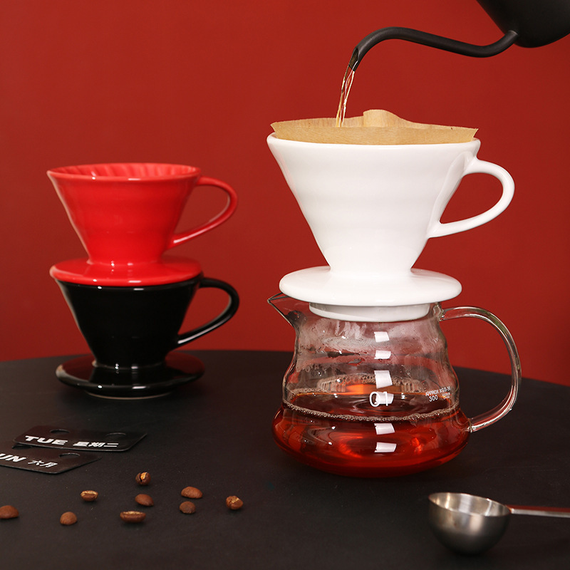 Ceramic Coffee Pot Filter Cup Filter Coffee Maker Drip V60 Pour-Over Equipment Fda Pour-Over Coffee Equipment