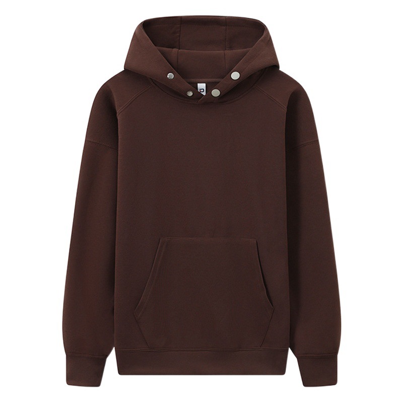 Suéter suéter con botones logotipo impreso personalizado bordado grupo ropa de trabajo manga larga con capucha publicidad camisa ropa de clase personalizada