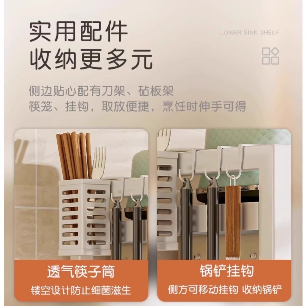 Estante de cocina retráctil, estante para horno microondas, encimera de doble capa para el hogar, soporte de almacenamiento para olla arrocera de escritorio