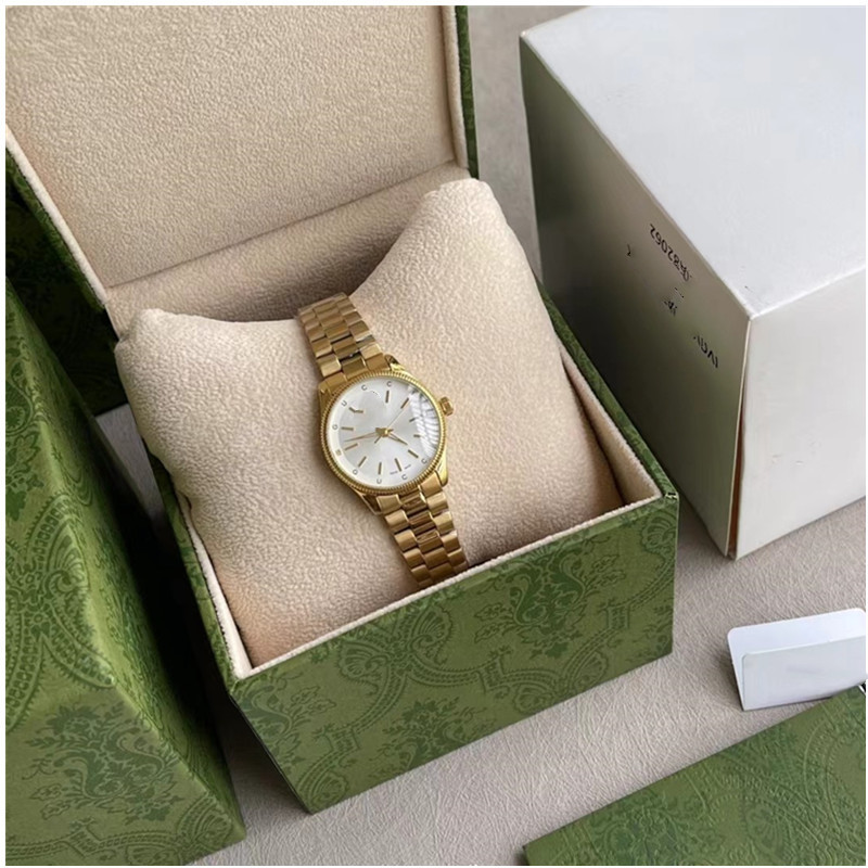 New Gujia Double G Interlocking Fashionable Easiest for Match Casual Ladies Quartz Waterproof Steel Band Watch