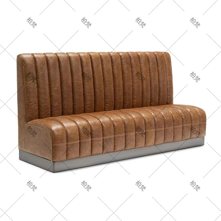 Almacenamiento sofá de madera sólida sofá curva de forma especial contra la pared cafetería cadena de tiendas restaurante comercial exclusivo transfronterizo