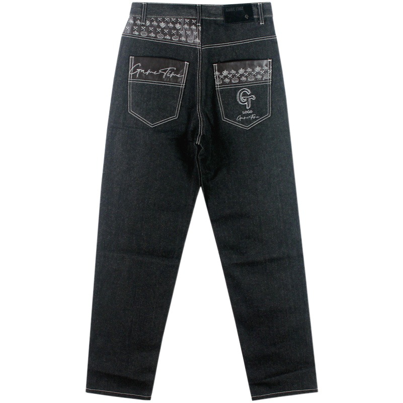 Estilo europeo y americano de moda Pantalones largos sueltos casuales más tamaño Skateboard pantalones hip hop jeans hombres hip hop ropa