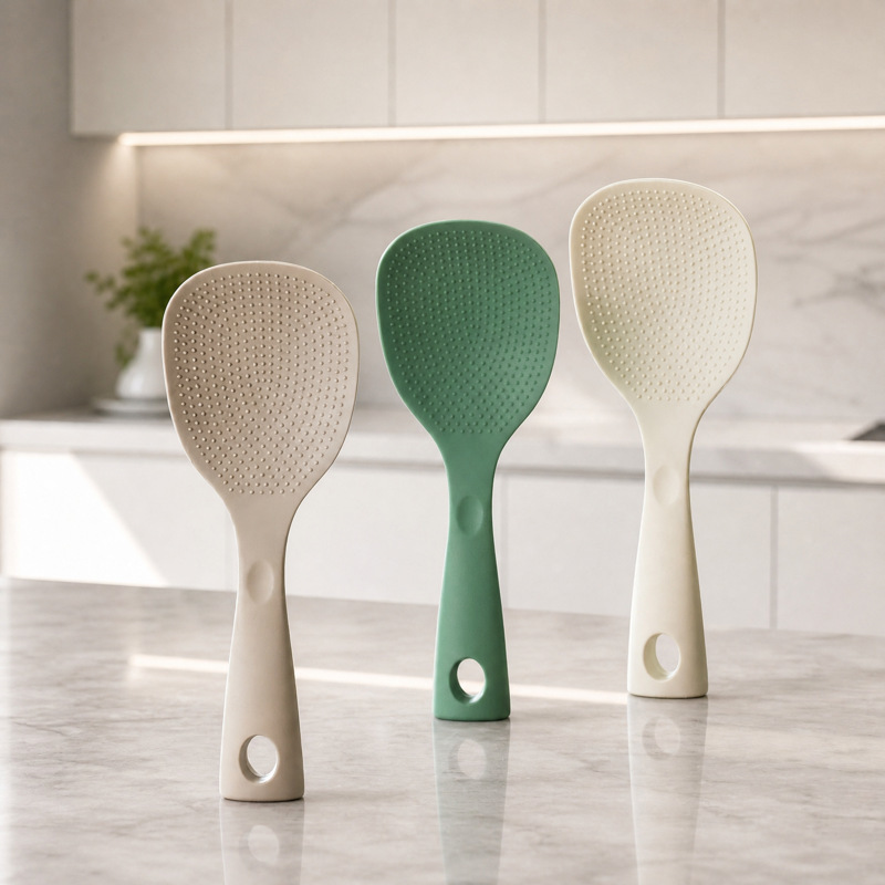 Cross-Border Standable Silicone Rice Spoon, High Temperature Resistant, Integrated Non-Stick Rice Spoon for Home Use, Suitable for Rice Cookers Cross-Border Standable Silicone Rice Spoon, High Temperature Resistant, Integrated Non-Stick Rice Spoon for Home Use, Suitable for Rice Cookers