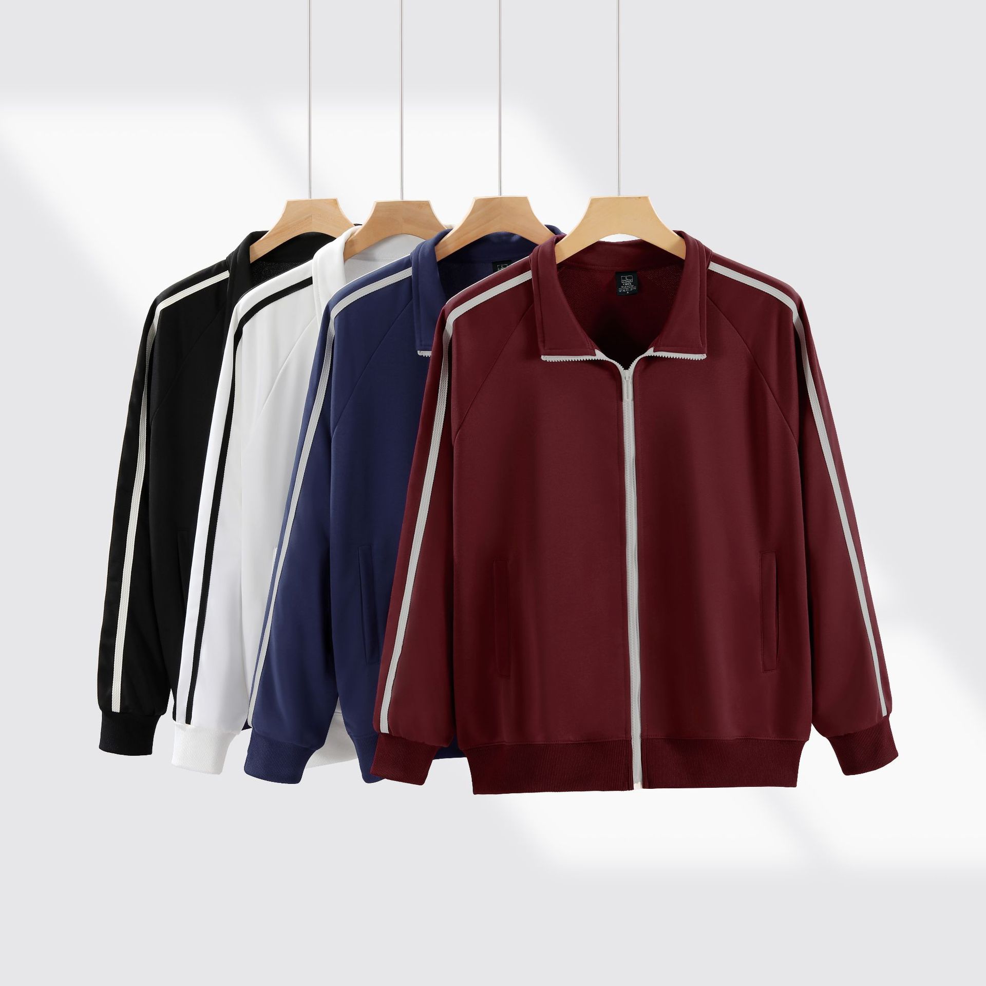 Customized Printed Logo Team Building Class Uniform Long-Sleeved Work Clothes Zipper Jacket Workwear Sweatshirt