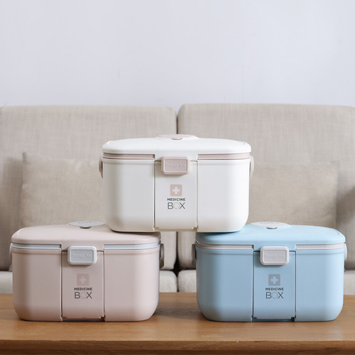 Household portable medicine box multi-layer large capacity portable medicine medical box medicine storage box small medicine box