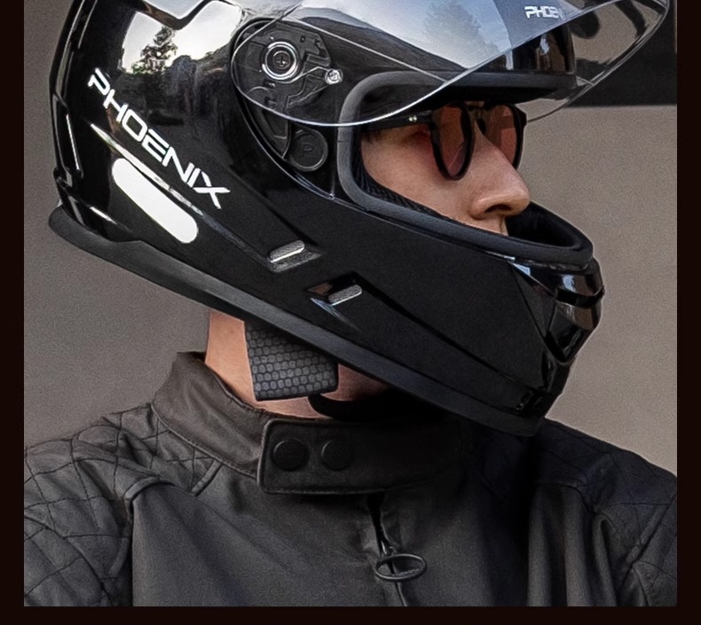 Phoenix 3C Certified Electric Vehicle Helmet for Men and Women, Autumn and Winter Warm Safety Helmet, Motorcycle Winter Large Size Full-Face Helmet