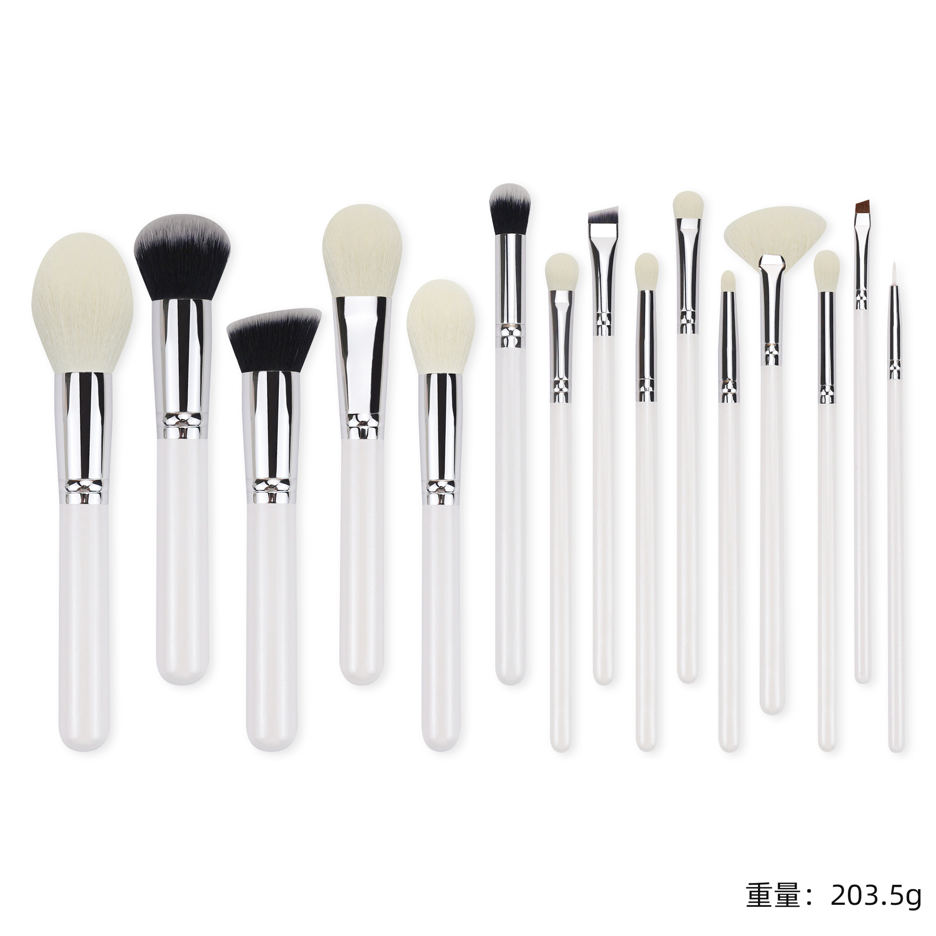 15 pelo de los animales pinceles de maquillaje traje de lana real estudio de maquillaje Escuela Profesional maquillaje artista conjunto completo pinceles de maquillaje