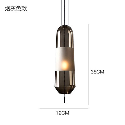 设计师包厢装饰法式卧室床头样板房餐厅创意圆形酒吧玻璃吊灯|undefined