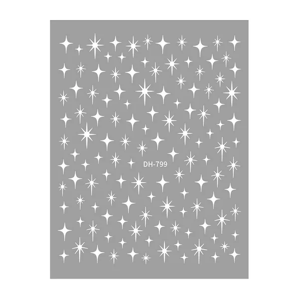 Redanco new 3D flat ins style explosion four-point star mansion series nail stickers nail decals DH-799