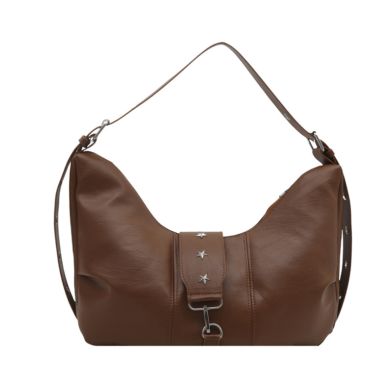 Comercio exterior transfronterizo viento perezoso bolso de alta capacidad de alta calidad nuevo estilo de locomotora de alta gama remache bolso de hombro de mano con remache