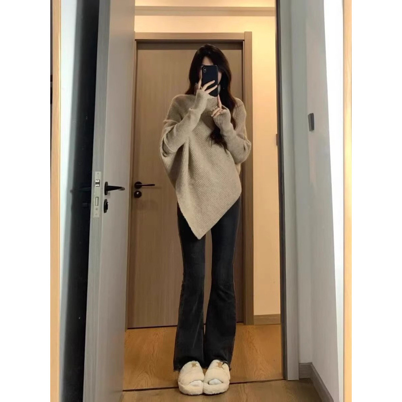 加厚半毛衣女爆款秋冬韩系穿搭温柔软糯慵懒风外套上衣|undefined