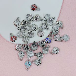 new diy jewelry accessories with diamond shell pendant earrings bracelet necklace accessories color retaining uv plated pendant