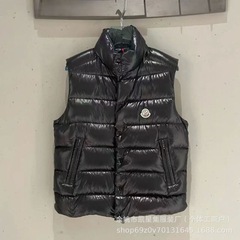 跨境潮牌蒙家羽绒马甲男士鸭绒玛雅经典外纽扣内拉链男女同款外套