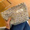 Retro handheld cosmetic bag, capacious organizer bag, Chinese style, flowered