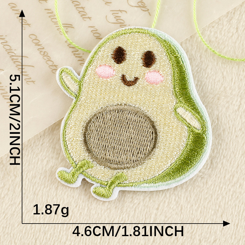 刺繍ラベル衣類アクセサリー自己粘着パッチフルーツ動物漫画 diy オリジナル刺繍パッチ布パッチ|undefined