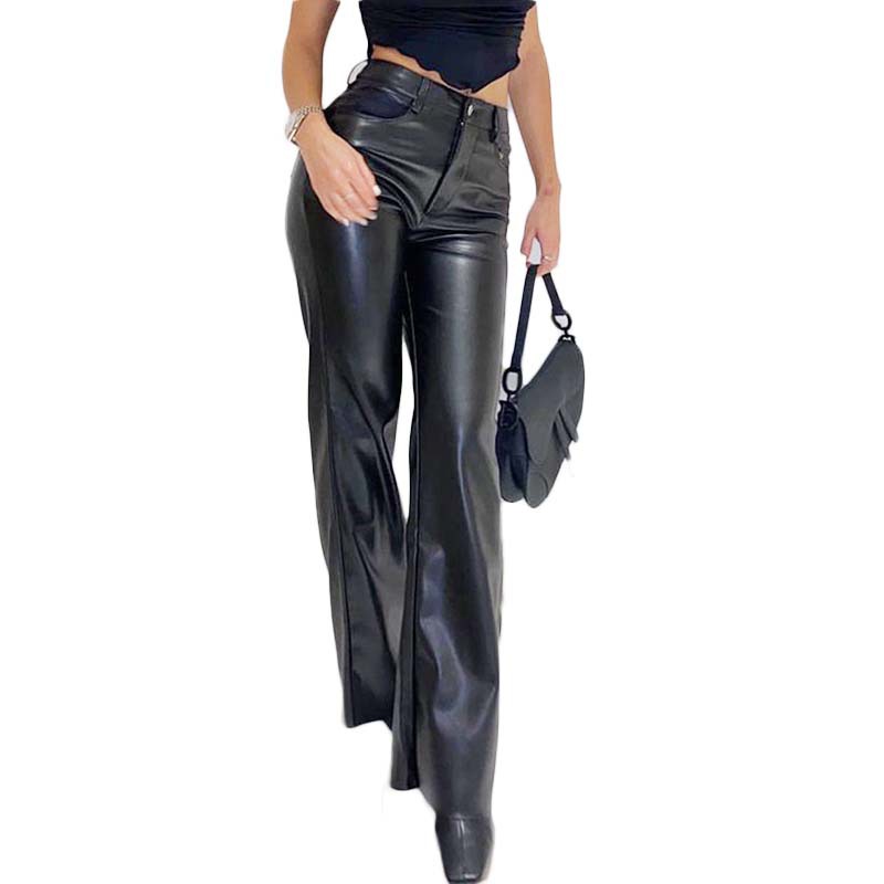 Women's Casual Full Length Zipper Wide Leg Pants display picture 3