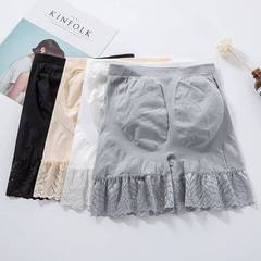 安全褲女夏防走光純棉襠蕾絲花邊高腰收腹平角褲薄錦綸防狼褲批發