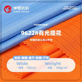 150g有光提花布 涤氨仿锦运动内衣T恤瑜伽服吸湿快干针织面料